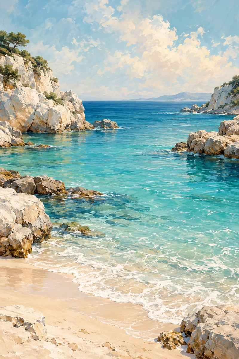 Quiet Coast, coordinated artwork 1