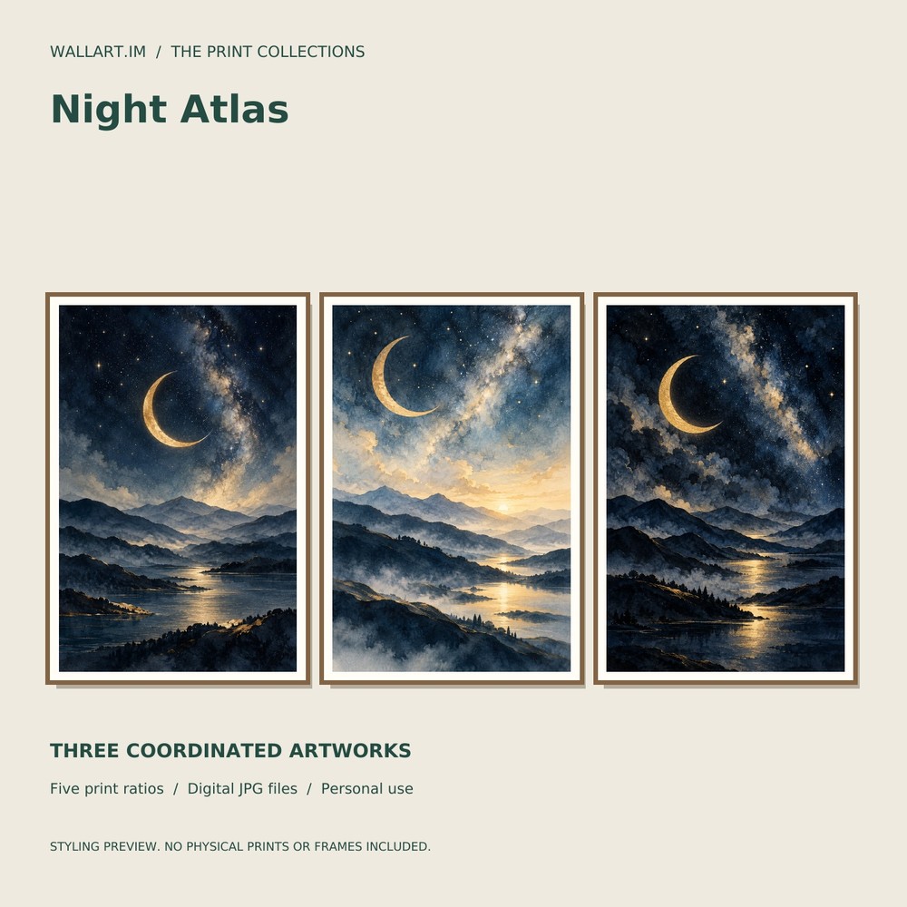 Night Atlas, all three artworks