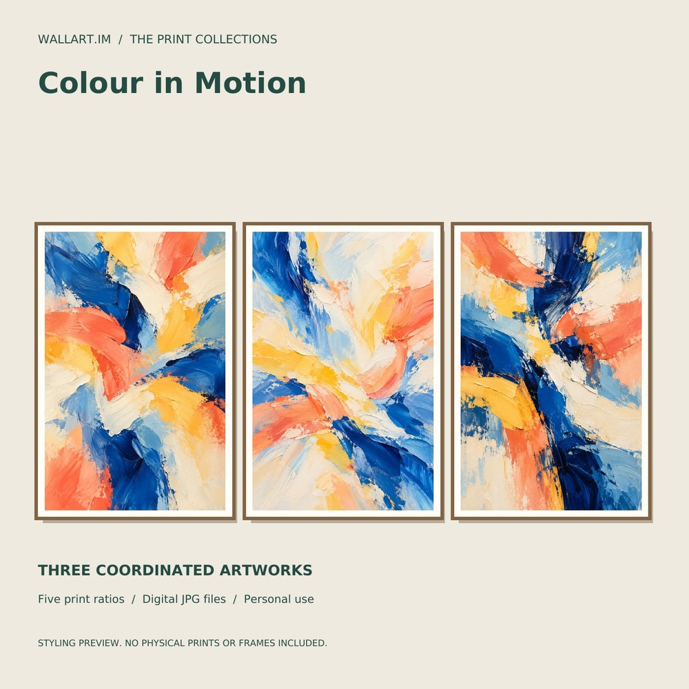 Colour in Motion, all three artworks