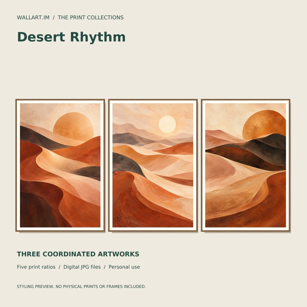 Desert Rhythm, all three artworks