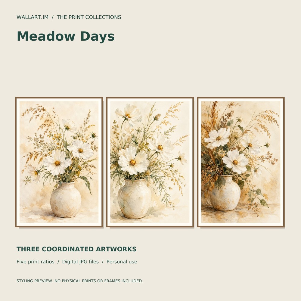 Meadow Days, all three artworks