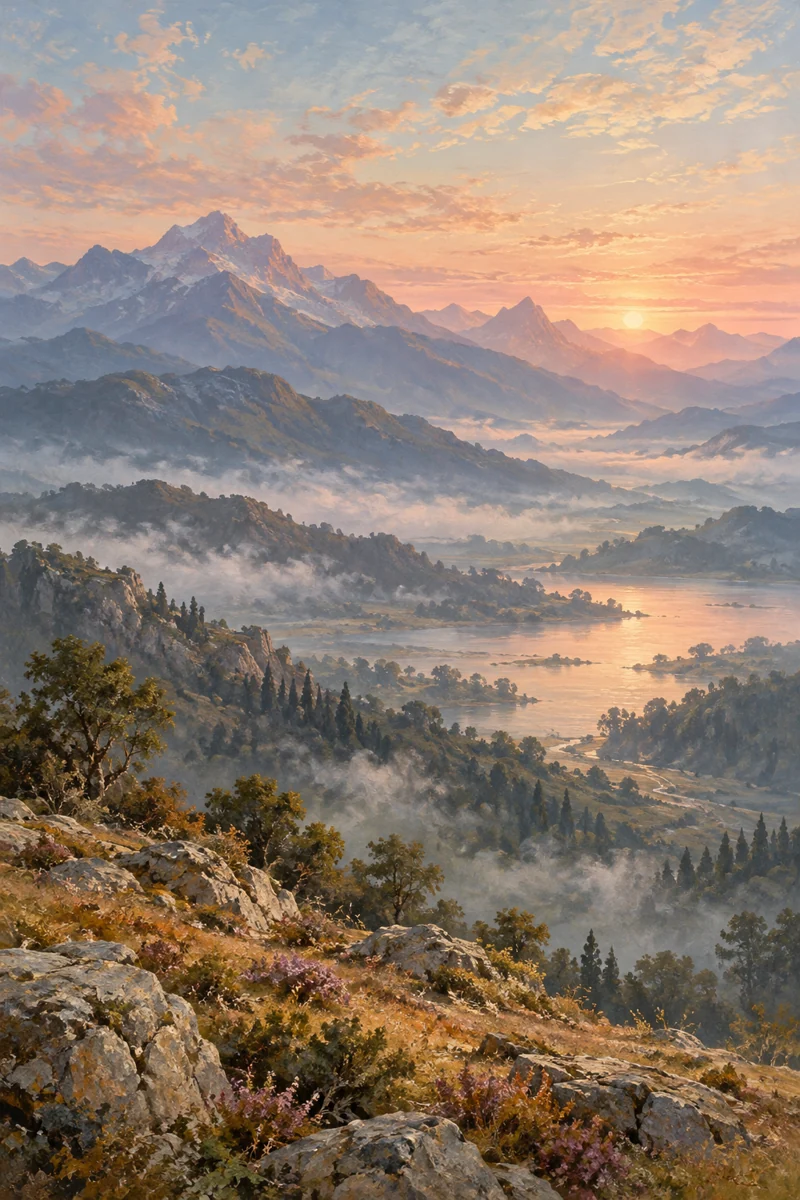 Earth & Sky, coordinated artwork 1