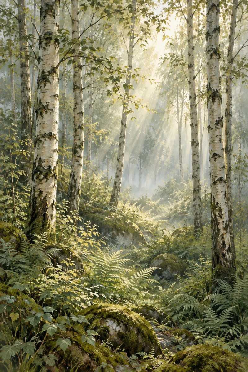 Woodland Light, coordinated artwork 1