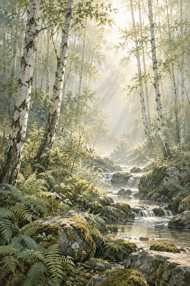 Woodland Light, coordinated artwork 2